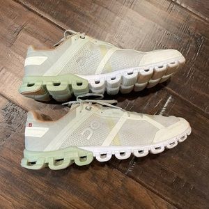 ON CLOUDFLOW RUNNING SHOES WOMEN'S SNEAKER ALOE/ WHITE SIZE 10